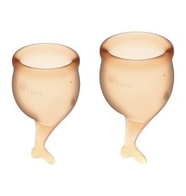 Kubeczki menstruacyjne - Feel Secure Menstrual Cup Set Orange