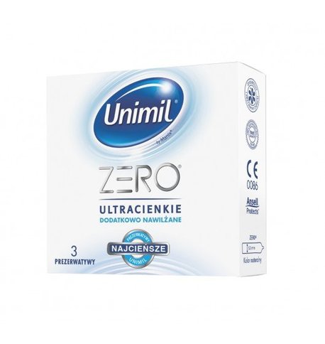 Prezerwatywy - Unimil - Zero (1 op. / 3 sztuki) (1)