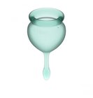 Kubeczki menstruacyjne - Satisfyer Feel Good Menstrual Cup Set Dark Green (2)
