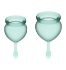 Kubeczki menstruacyjne - Satisfyer Feel Good Menstrual Cup Set Dark Green (1)