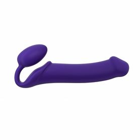 Strap-On mocowany w pochwie - Semi-Realistic Bendable Strap-On Purple S