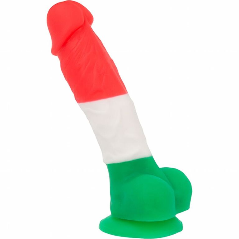 Dildo - Addiction Leonardo 18 cm Red/White/Green