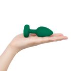 Plug analny wibrujący - B-Vibe Vibrating Jewel Plug M/L Emerald (3)