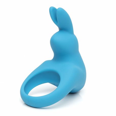 Pierścień wibrujący - Happy Rabbit Rechargeable Vibrating Rabbit Cock Ring Blue (1)