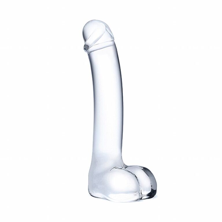 Dildo - Glas Realistic Curved Glass G-Spot Dildo