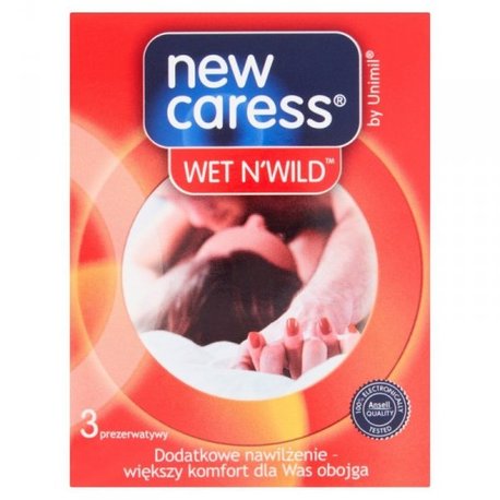 Prezerwatywy - New Caress Box3 Wet -N-Wild (1)