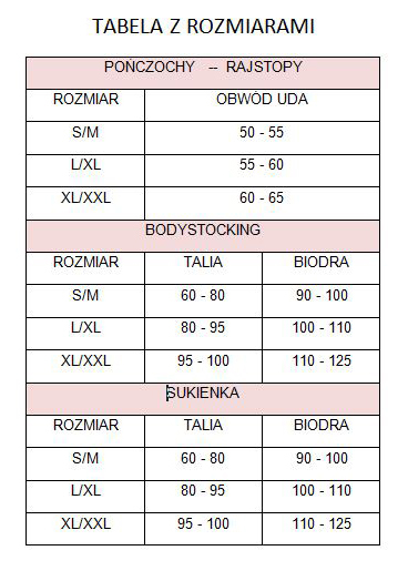 Bielizna-Pończochy Czarne L/XL 