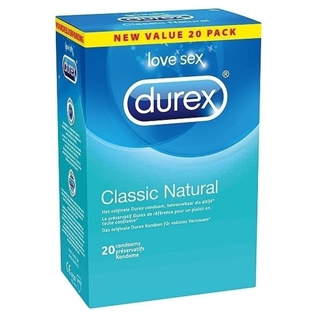 Prezerwatywy - Durex Classic Natural Condoms 20 szt (1)