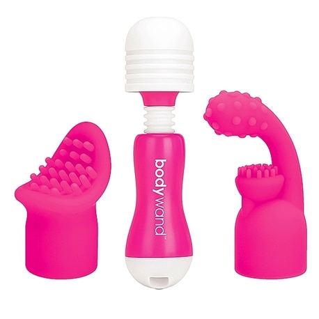 Mały masażer - Bodywand Rechargeable Mini Pink with Attachment (1)
