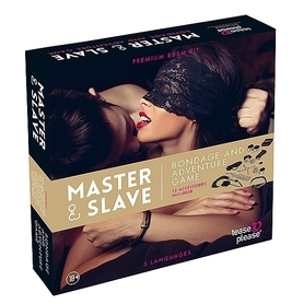 Gra erotyczna z akcesoriami - Master & Slave Bondage Game beżowe