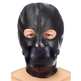 Kominiarka - Hood in leatherette with removable gag