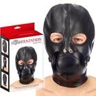 Kominiarka - Hood in leatherette with removable gag (2)