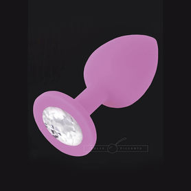 Korek analny Dolce Piccante silikonowy S - fioletowy