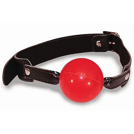 Knebel kulka - S&M Solid Red Ball Gag (1)