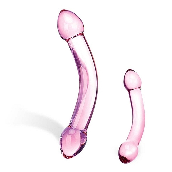 Dildo - Double Trouble Purple Glass Dildo