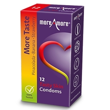 Prezerwatywy - MoreAmore Condom Tasty Skin 12 szt (1)