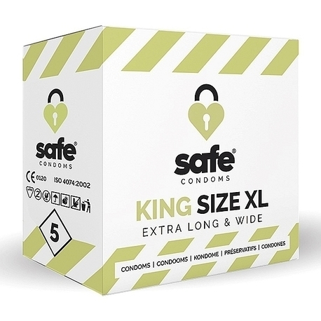 Prezerwatywy - Safe King Size XL Condoms 5 szt (1)