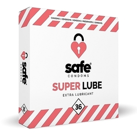 Prezerwatywy - Safe Super Lube Condoms Extra Lubricant 36 szt