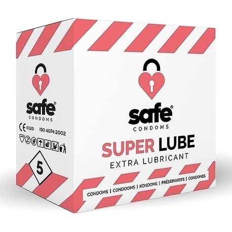 Prezerwatywy - Safe Super Lube Condoms Extra Lubricant 5 szt (1)