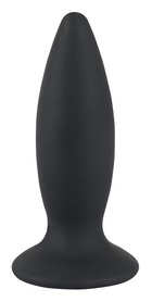 Korek analny - silikonowy z wibracjami 12,5 cm Black Velvets
