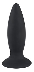 Korek analny silikonowy z wibracjami 14,7 cm Black Velvets
