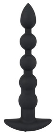Koraliki analne silikonowe z wibracjami 21 cm Black Velvets
