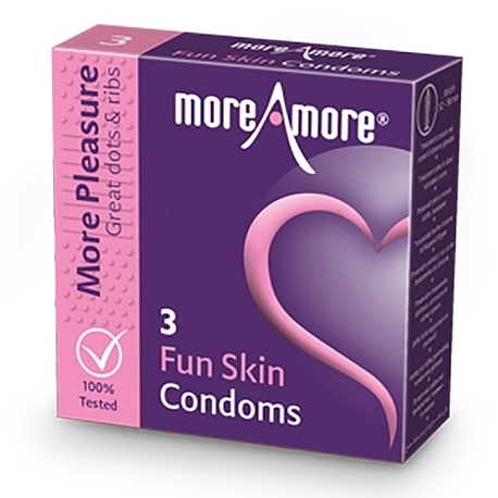 Prezerwatywy - MoreAmore Condom Fun Skin 3 szt (1)