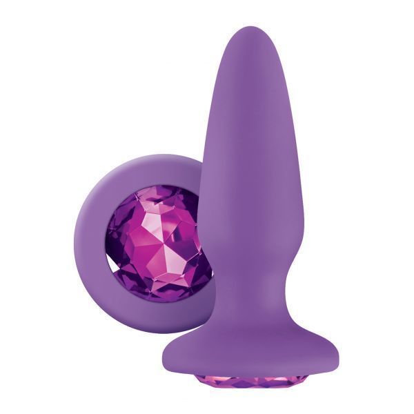 Glams Gem Plug - fioletowy z fioletowym diamencikiem (1)