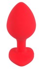 Korek analny silikonowy  You2Toys serce - czerwony 7,9 cm (3)