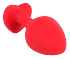 Korek analny silikonowy  You2Toys serce - czerwony 7,9 cm (2)