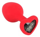 Korek analny silikonowy  You2Toys serce - czerwony 7,9 cm (1)