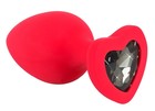 Korek analny silikonowy You2Toys serce -czerwony 9,3 cm  (1)