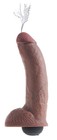 Dildo z funkcją wytrysku 23 cm King Cock - brązowy (3)