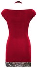 Aksamitna mini sukienka czerwona M (3)