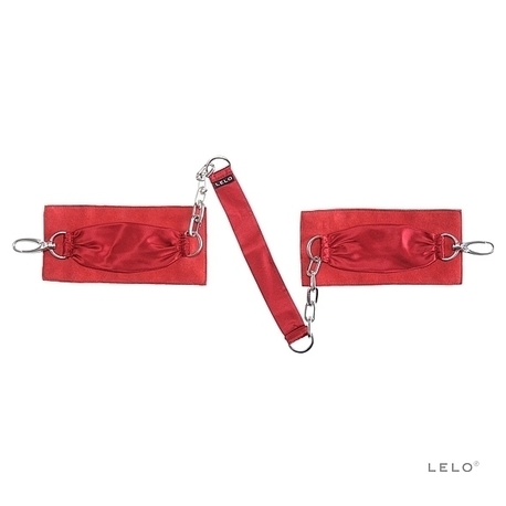 Mankiety - Lelo Sutra Chainlink Cuffs Red (1)
