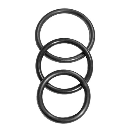 Komplet pierścieni na penisa - S&M Nitrile Cock Ring 3 Pack (1)