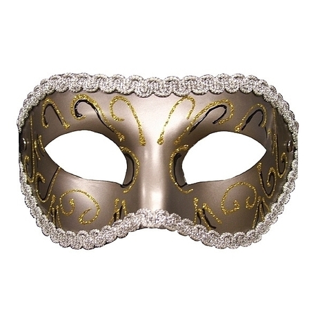 Maska karnawałowa - S&M Grey Masquerade Mask (1)