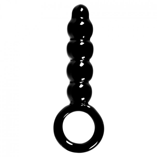 Dildo - Rippled Ice Anal Teaser Black Kinx