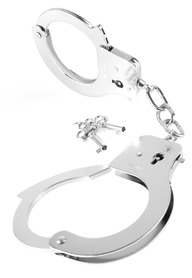 Kajdanki metalowe - FFS Metal Handcuffs Silver