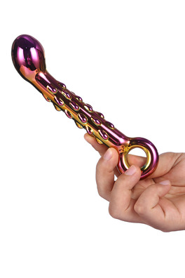 Dildo - Glamour Glass Ribbed G-spot Dildo