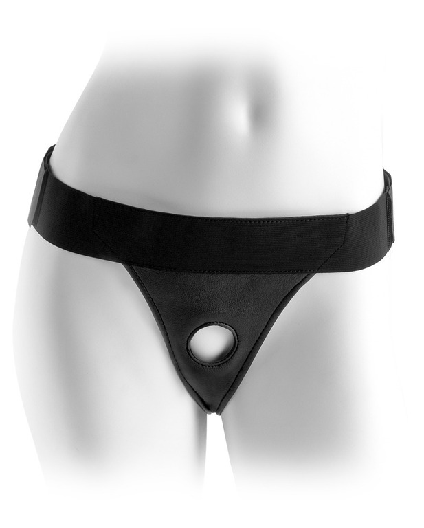 Bielizna Strap-On - FFS Crotchless Harness Black