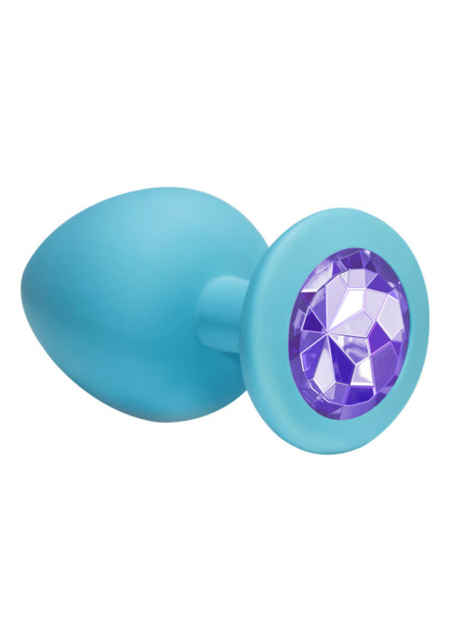 Plug-Anal Plug Emotions Cutie Large Turquoise light purple crystal (1)