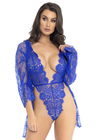 Floral lace teddy & robe L (1)