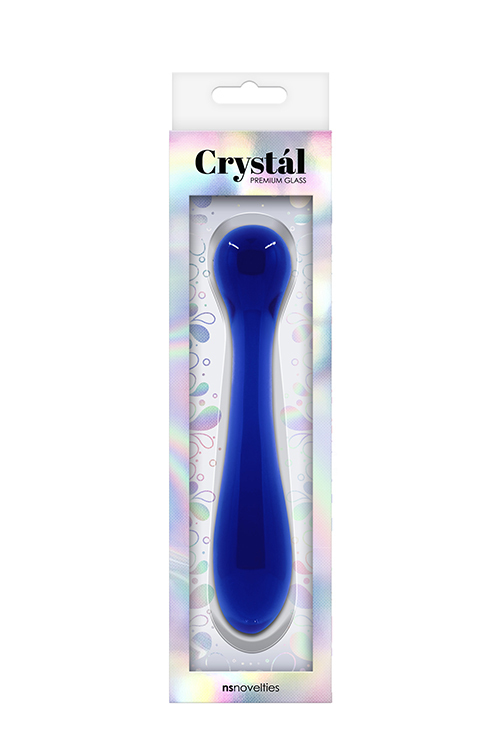 Dildo-CRYSTAL GLASS PLEASURE WAND BLUE (2)