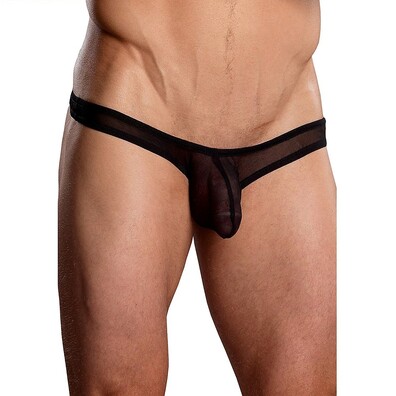 Slipki prześwitujące Full Cut Thong S czarne