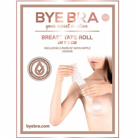 Taśma do piersi i osłonki na sutki - Bye Bra Breast Tape Roll & Silk Nipple Covers (1)
