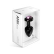 Plug analny zdobiony - Diogol Anni Butt Plug Round Black & Pink 25 mm (2)