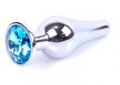 Plug - butt plug small light blue stone