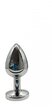 Plug-Diamond King Butt Plug - Metal Large Black